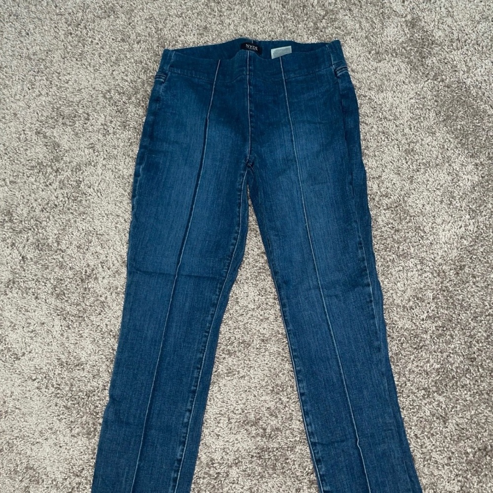 NYDJ Blue Skinny Jeans with Tailored Seams